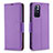 Leather Case Stands Flip Cover Holder B06F for Xiaomi Poco M4 Pro 5G Purple