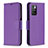 Leather Case Stands Flip Cover Holder B06F for Xiaomi Redmi 10 (2022) Purple