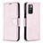 Leather Case Stands Flip Cover Holder B06F for Xiaomi Redmi 10 (2022) Rose Gold