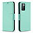 Leather Case Stands Flip Cover Holder B06F for Xiaomi Redmi 10 4G Green