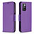 Leather Case Stands Flip Cover Holder B06F for Xiaomi Redmi 10 4G Purple