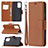 Leather Case Stands Flip Cover Holder B06F for Xiaomi Redmi Note 10 Pro 4G