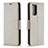 Leather Case Stands Flip Cover Holder B06F for Xiaomi Redmi Note 10 Pro 4G Gray
