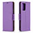 Leather Case Stands Flip Cover Holder B06F for Xiaomi Redmi Note 10 Pro Max Purple