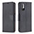 Leather Case Stands Flip Cover Holder B06F for Xiaomi Redmi Note 10T 5G Black