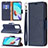 Leather Case Stands Flip Cover Holder B06F for Xiaomi Redmi Note 11 4G (2021)