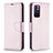 Leather Case Stands Flip Cover Holder B06F for Xiaomi Redmi Note 11 5G Rose Gold