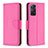 Leather Case Stands Flip Cover Holder B06F for Xiaomi Redmi Note 11 Pro 4G Hot Pink