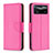 Leather Case Stands Flip Cover Holder B06F for Xiaomi Redmi Note 11E Pro 5G Hot Pink