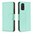 Leather Case Stands Flip Cover Holder B06F for Xiaomi Redmi Note 11S 4G Green