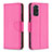 Leather Case Stands Flip Cover Holder B06F for Xiaomi Redmi Note 11S 4G Hot Pink