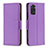 Leather Case Stands Flip Cover Holder B06F for Xiaomi Redmi Note 11S 4G Purple