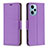 Leather Case Stands Flip Cover Holder B06F for Xiaomi Redmi Note 12 Turbo 5G Purple