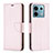 Leather Case Stands Flip Cover Holder B06F for Xiaomi Redmi Note 13 Pro 5G Rose Gold