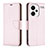 Leather Case Stands Flip Cover Holder B06F for Xiaomi Redmi Note 13 Pro+ Plus 5G Rose Gold