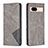 Leather Case Stands Flip Cover Holder B07F for Google Pixel 8a 5G Gray