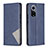 Leather Case Stands Flip Cover Holder B07F for Huawei Honor 50 5G Blue