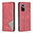 Leather Case Stands Flip Cover Holder B07F for Huawei Honor 50 5G Red