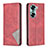 Leather Case Stands Flip Cover Holder B07F for Huawei Honor 60 5G Red