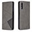 Leather Case Stands Flip Cover Holder B07F for Huawei P Smart Z (2019) Gray