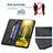 Leather Case Stands Flip Cover Holder B07F for Motorola Moto E32