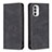 Leather Case Stands Flip Cover Holder B07F for Motorola Moto Edge (2022) 5G Black
