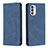 Leather Case Stands Flip Cover Holder B07F for Motorola Moto Edge (2022) 5G Blue