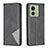 Leather Case Stands Flip Cover Holder B07F for Motorola Moto Edge (2023) 5G Black