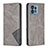 Leather Case Stands Flip Cover Holder B07F for Motorola Moto Edge 40 Pro 5G Gray