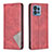 Leather Case Stands Flip Cover Holder B07F for Motorola Moto Edge 40 Pro 5G Red