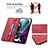 Leather Case Stands Flip Cover Holder B07F for Motorola Moto Edge S30 5G