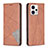 Leather Case Stands Flip Cover Holder B07F for Motorola Moto G13 Brown