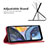 Leather Case Stands Flip Cover Holder B07F for Motorola Moto G22