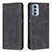 Leather Case Stands Flip Cover Holder B07F for Motorola Moto G31 Black