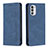 Leather Case Stands Flip Cover Holder B07F for Motorola Moto G71s 5G Blue