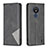 Leather Case Stands Flip Cover Holder B07F for Nokia C21 Black