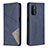 Leather Case Stands Flip Cover Holder B07F for OnePlus Nord N200 5G Blue