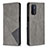 Leather Case Stands Flip Cover Holder B07F for OnePlus Nord N200 5G Gray