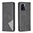 Leather Case Stands Flip Cover Holder B07F for OnePlus Nord N300 5G Black