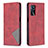 Leather Case Stands Flip Cover Holder B07F for Oppo A16 Red