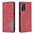 Leather Case Stands Flip Cover Holder B07F for Oppo A16s Red