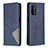 Leather Case Stands Flip Cover Holder B07F for Oppo A54 5G Blue