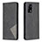 Leather Case Stands Flip Cover Holder B07F for Oppo A74 4G Black