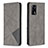 Leather Case Stands Flip Cover Holder B07F for Oppo A74 4G Gray