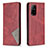 Leather Case Stands Flip Cover Holder B07F for Oppo A94 5G Red