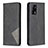 Leather Case Stands Flip Cover Holder B07F for Oppo F19 Black