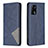Leather Case Stands Flip Cover Holder B07F for Oppo F19 Blue