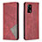 Leather Case Stands Flip Cover Holder B07F for Oppo F19s Red
