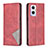 Leather Case Stands Flip Cover Holder B07F for Oppo F21 Pro 5G Red