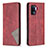 Leather Case Stands Flip Cover Holder B07F for Oppo Reno5 F Red